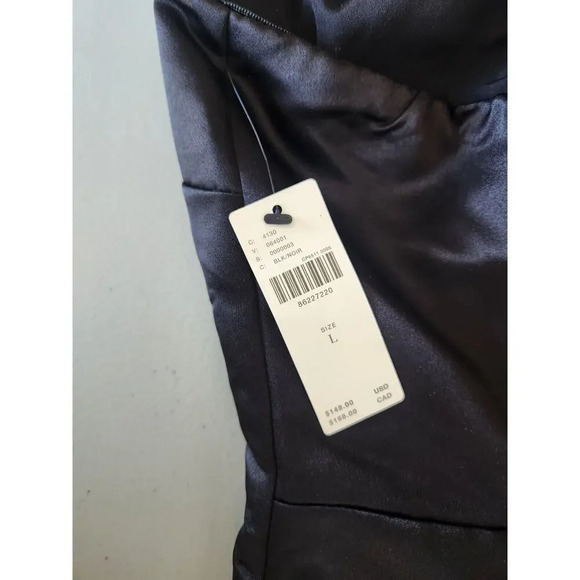 NWD Anthropologie Maeve Strapless Bow Bubble Hem Dress Size L Black GC402 - Picture 11 of 13